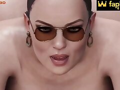 Big Super-steamy Ash-blonde Women Fucked in Her Big Ass, Moaning Highly Hard