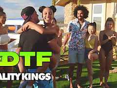 Red-hot Pornstars Have A Nude Relay Race Before Striking The Pool For A Humid Hump - Reality Kings