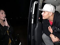 Tight Japanese Cooch Spread and Nutted in the Pick Up Van