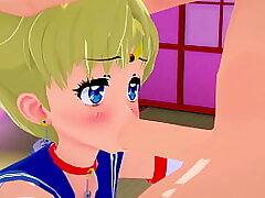 Mischievous Student Sailor Moon Passionately Deep throats Weenie l 3 dimensional SFM hentai uncensored