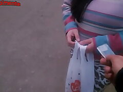 Having bang-out with a hot girl from a marginal colony sans a condom, for several cans, the bastard takes advantage of poverty and even cums in her ass!