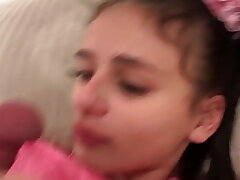 stepsister lay down to rest and I already put my dick in her lil' butt