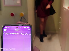 Public Remote Vibrator In the Mall - I manage the vagina with round - MissCreamy