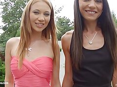 Lindsey Olsen and Nataly Gold in steamy inner ejaculation threesome scene All inner