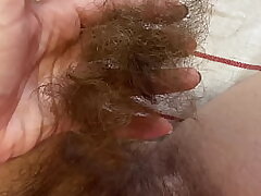 TRIMMING MY SUPER LONG PUSSY HAIR CLOSEUP