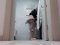 My step-mom looks so sexy doing the laundry.