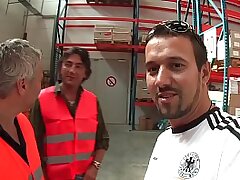 Warehouse workers fuck the secretary - impressive clip mega