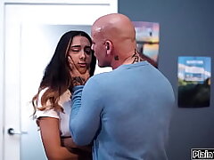 Stepparent banging his bratty stepdaughter