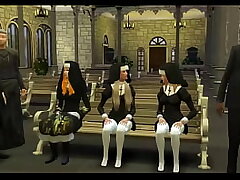 Perverse Religion of Catholic Parents Trick and Pound the New Guiltless Nuns training them the consequences of sin In The Temple 3D Porn Hentai