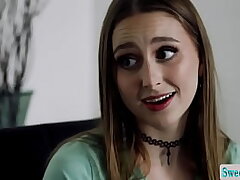 Ash-blonde girl/girl teenagers Emma Sirus and Kay Nice muff eating