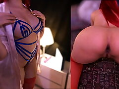 Sexy Buxomy Undressing in Front of the Mirror, Sexy Booty and Tits.
