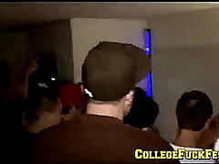 Super-sexy blonde gets drilled in a college party