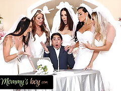 Furious Cougar Brides Reverse Gang-fuck Strung up Wedding Planner for Wedding Plannin...