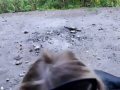 I gave the guy a killer blowjob in nature in a public place. He was highly pleased! - POV HOMEMADE OUTDOOR