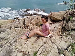 Sofi. Restrain bondage by the river