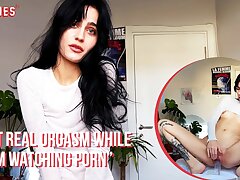 Ersties - Super hot Babe Masturbates With a Dildo While Witnessing Porn