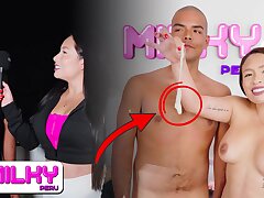 ¡Es el donk más grande que he visto y probado en mi vida! Thaina Fields se folla a un aficionado cachondo después de entrevistarlo.