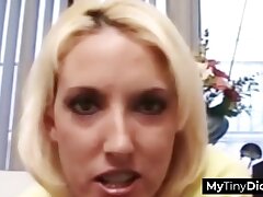 Fellatio from a hot light-haired for a small dick man