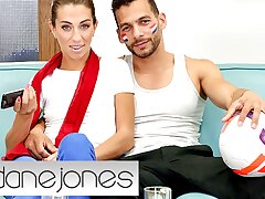 Dane Jones French MILF Megane Lopez deepthroat and internal cumshot on big rod