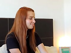 Shy young Argentine girl is coaxed at audition to film a porn vignette
