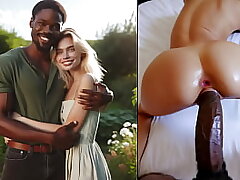 My handsome BLONDE Wifey being completely battered into by NEGAO GIFTED - her new sustained lover!