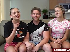 Strip basketball inbetween three supreme homies turns insatiable