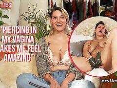 Ersties - Hot German Babe Plays With Spandex and Her Vulva