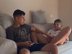 My sister won't let me finish a movie game until I bang her first