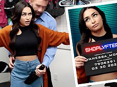 Corrupt Officer Catches A Stunning Shoplifter And Takes Her To His Office For A Rough Cavity Search