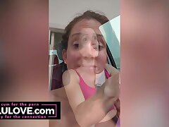 Big breasts babe trying face patches instead of Botox, caught driving in whirlwind like storm & other behind scenes - Lelu Enjoy