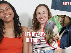 Ersties - Hot Lesbian Pals Have Sex In a Public Place