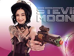Exxxtra Small - Wild Stud Plunges His Ample Salami In Steampunk Stunner Stevie Moon's Lil Pussy