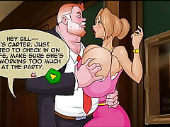 Cassie Cannons 6 The Office Wife. In front of fool hubby fellah fucked in next room, under the desk inhale prick ArtiSex4