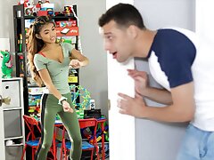 Family Strokes - Nice And Tiny Asian Stunner Screws Her Wild Stepbro To Become Viral On TikTok