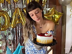 THE Hottest B-day SURPRISE a real cock providing me until my ass is crammed with milk - SPOILER