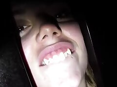 Gloryhole Biotch Takes 18 Jism Loads