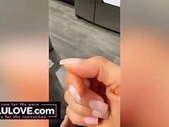 Big boobs babe roleplaying nurse providing YOU JOI, juggling boobs and booty, flashing tits & ass, behind vignettes - Lelu Enjoy