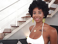 Flawless jug ebony, Ana Susage gets her ass & hatch ravaged by milky huge hard-on (Anal, 0% pussy, deep throat, spit, rim, IR -BW/WM) OB382