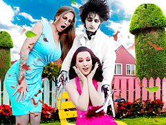 Mylf - 2 Sizzling Milfs With Big Tits Need Their Bushes Shaved (Edward Scissorhands Parody)