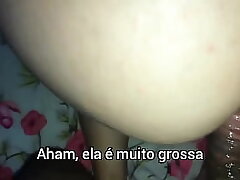 Cheating encouraging wifey to take sausage in ass, endowed slurper