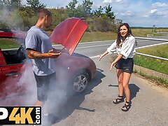 VIP4K. Pretty brunette loves to ride bikes and huge cocks. Super hot orgy with George Uhl & Helina Desire