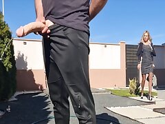 Step-mother not fight back when saw Son-in-law huge cock and enticed him to fuck her warm puss