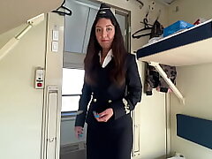 Teach Conductor Fucks with Passenger and Joyfully Fucked Him the Whole Excursion