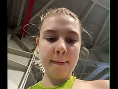 Training and masturbate in the gym