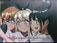 Ultra-kinky schoolgirls have four-way in public locker