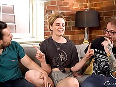 Charlie Forde Got Dicked In 3some! Fortunate David & Alex Cum On Her!
