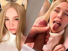Девушка-кошка Обожает Пить Мое Молоко