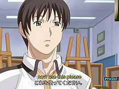 His teacher and his stepsister compete to keep his cock HENTAI UNCENSORED Cleavage