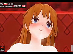 Uncensored Hentai animation Asuka anal sex.