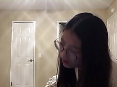Hot UCSD Chinese student gets pounded hard and cum on face during zoom class